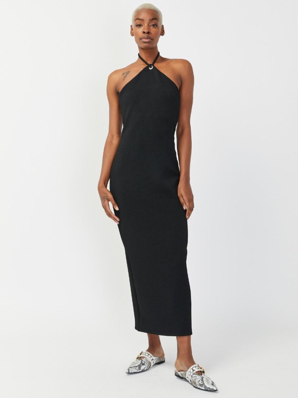 Paris Georgia Black Halter Dress XS NWOT